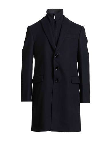 EMPORIO ARMANI Coat Midnight blue 75% Virgin Wool, 25% Polyamide