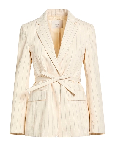 19.70 NINETEEN SEVENTY Giacca Avorio 45% Cotone, 30% Poliestere, 20% Lino, 5% Altre Fibre