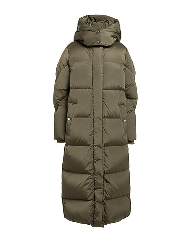 WOOLRICH Shell  jacket Military green 91% Polyamide, 9% Elastane