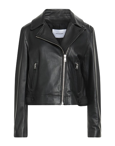 YVES SALOMON Biker jacket Black 100% Lambskin