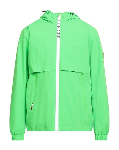 TOMMY HILFIGER Giubbotto Verde lime 63% Poliestere, 37% Poliuretano
