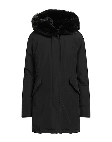 WOOLRICH Mantel Schwarz 60% Baumwolle, 40% Polyamid