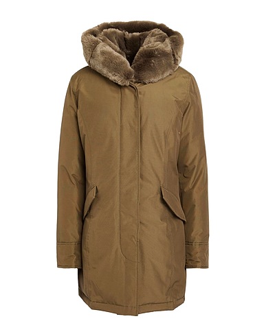 WOOLRICH Coat Military green 60% Cotton, 40% Polyamide