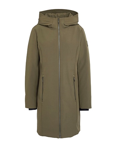 WOOLRICH Coat Military green 94% Polyester, 6% Elastane