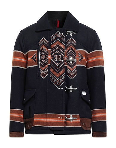 FAY ARCHIVE Coat Midnight blue 60% Wool, 22% Polyamide, 18% Polyester