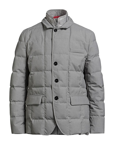 FAY Shell jacket Light grey 65% Polyester, 35% Viscose