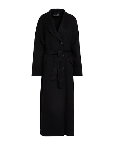 EMPORIO ARMANI Coat Black 90% Wool, 10% Cashmere