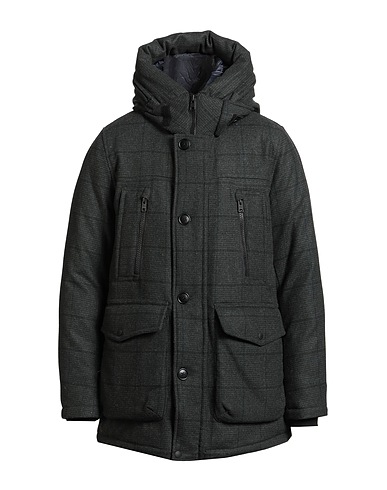 WOOLRICH Shell jacket Military green 60% Wool, 35% Polyester, 5% Polyamide