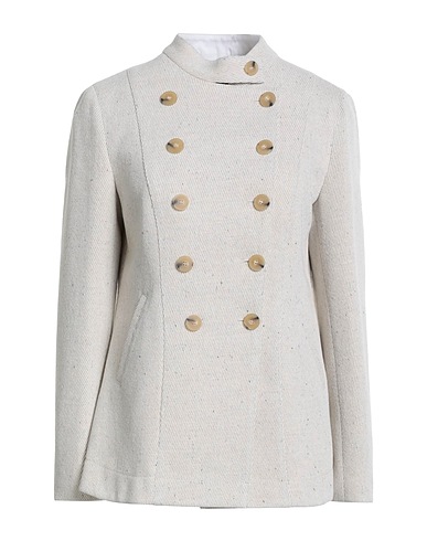 EMPORIO ARMANI Denim jacket Beige 71% Cotton, 29% Virgin Wool