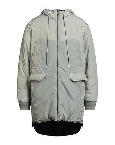 EMPORIO ARMANI Coat Light grey 100% Polyamide, Acrylic, Polyester, Wool, Elastane