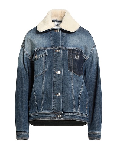 ICEBERG Denim jacket Blue 99% Cotton, 1% Elastane, Polyester, Acrylic