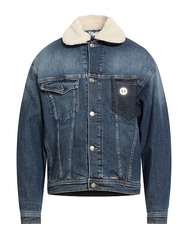 ICEBERG Denim jacket Blue 99% Cotton, 1% Elastane, Polyester, Acrylic