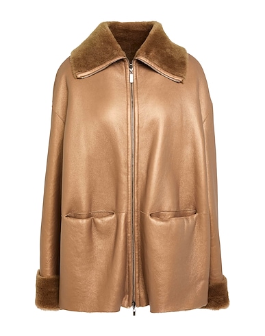 FABIANA FILIPPI Teddy Coat 100% Lamb Shearling, Ecobrass
