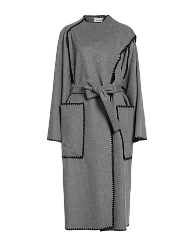 MEIMEIJ Full-length jacket Grey 60% Polyester, 40% Wool