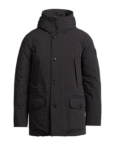 WOOLRICH Shell jacket Black 84% Polyamide, 16% Elastane