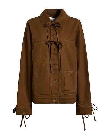 CECILIE BAHNSEN Denim jacket Brown 100% Cotton