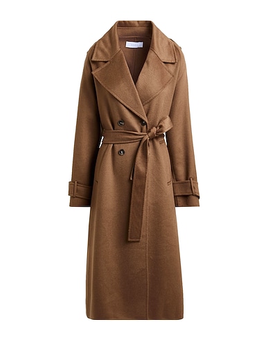 KAOS Double breasted pea coat KHAKI 50% Wool, 25% Viscose, 25% Polyester