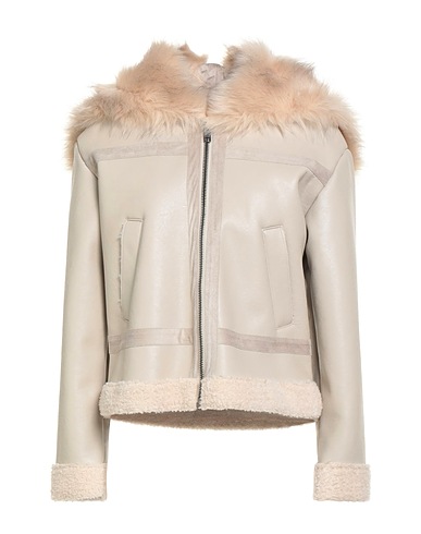 KAOS JEANS Teddy Coat Light grey 100% Polyester, Modacrylic