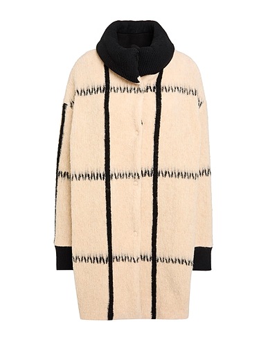 LOLA SANDRO FERRONE Coat BEIGE 60% Polyester, 20% Wool, 20% Acrylic
