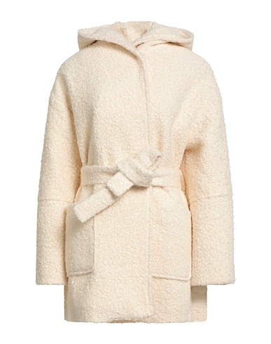 LOLA SANDRO FERRONE Coat Ivory 100% Polyester
