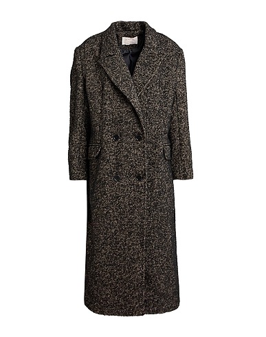 KAOS JEANS Coat Dark brown 80% Polyester, 15% Acrylic, 5% Other Fibres