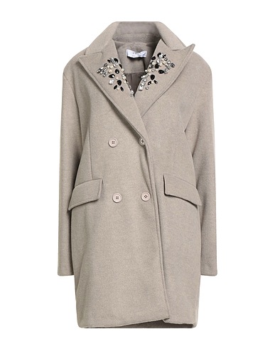 KAOS Coat Light grey 87% Polyester, 13% Viscose