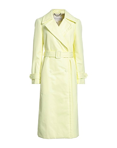 DRIES VAN NOTEN Double breasted pea coat Pastel yellow 100% Polyester