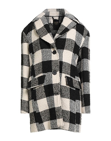 GAUDÌ Coat JEANS Black 86% Polyester, 10% Wool, 4% Other Fibres