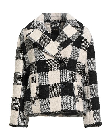GAUDÌ Coat JEANS Black 86% Polyester, 10% Wool, 4% Other Fibres