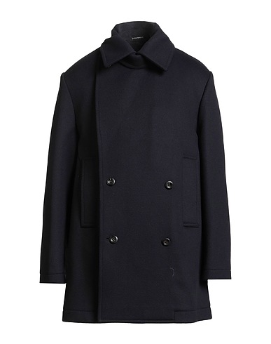 EMPORIO ARMANI Coat Midnight blue 80% Virgin Wool, 20% Polyamide
