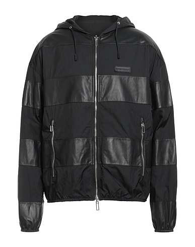 EMPORIO ARMANI Jacket Black 100% Lambskin, Polyamide
