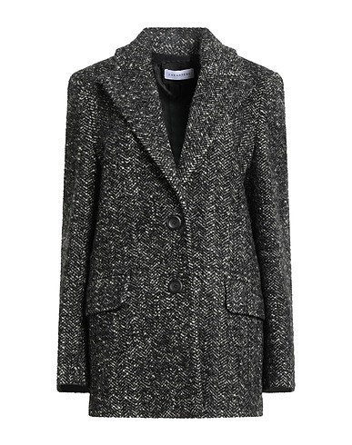 CARACTÈRE Coat Black 52% Virgin Wool, 17% Polyester, 16% Polyacrylic, 15% Wool