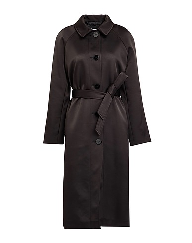 CARACTÈRE Full-length jacket Black 95% Polyester, 5% Elastane