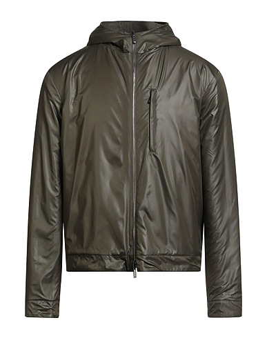 EMPORIO ARMANI Jacket Military green 66% Polyester, 28% Viscose, 6% Elastane