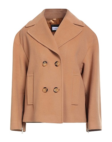 CARACTÈRE Coat Camel 77% Wool, 20% Polyamide, 3% Cashmere