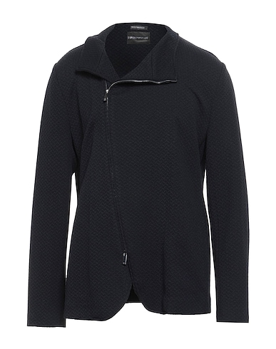 EMPORIO ARMANI Jacket Midnight blue 27% Viscose, 25% Wool, 25% Acrylic, 20% Polyamide, 3% Elastane