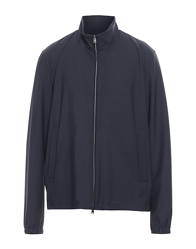 HERNO Jacket Navy blue 53% Polyester, 43% Virgin Wool, 4% Elastane