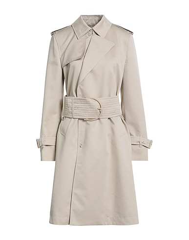 BURBERRY Double breasted pea coat Beige 80% Cotton, 20% Silk