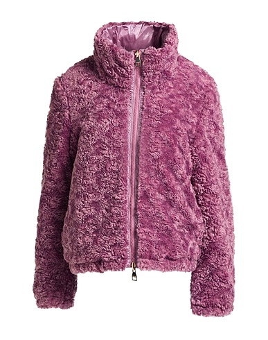 GAUDÌ Teddy Coat JEANS Mauve 100% Polyester, Polyamide