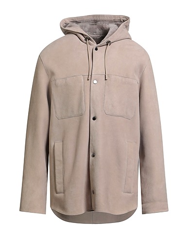 EMPORIO ARMANI Teddy Coat Grey 100% Shearling, Lambskin