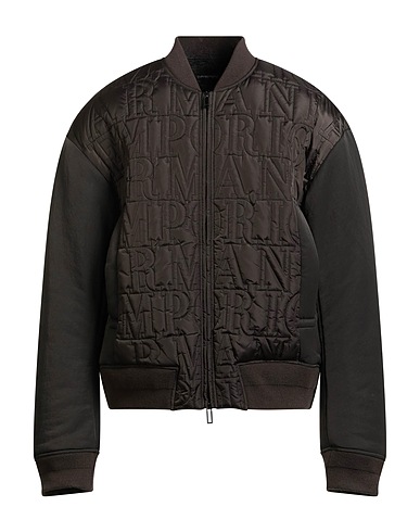 EMPORIO ARMANI Bomber Dark green 100% Polyamide, Polyester, Acrylic, Wool, Elastane