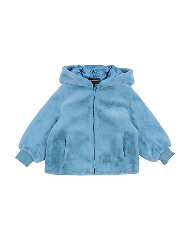 EMPORIO ARMANI Teddy Coat Light blue 100% Polyester