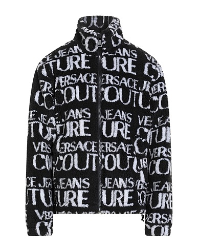 VERSACE JEANS COUTURE Teddy Coat Black 100% Polyester