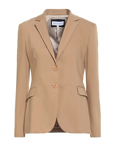 CARACTÈRE Blazer ÈSSENTIAL Sand 63% Cotton, 32% Polyamide, 5% Elastane