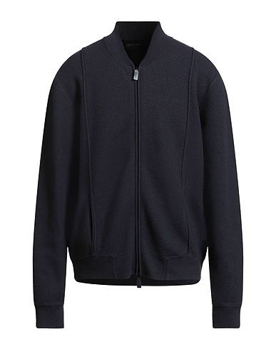 EMPORIO ARMANI Cardigan ICON Midnight blue 100% Virgin Wool, Polyamide, Elastane