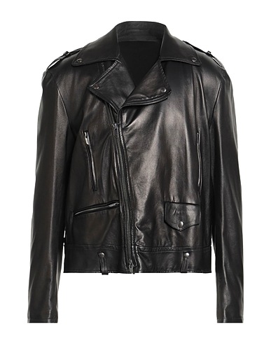 SALVATORE SANTORO Biker jacket Black 100% Ovine leather