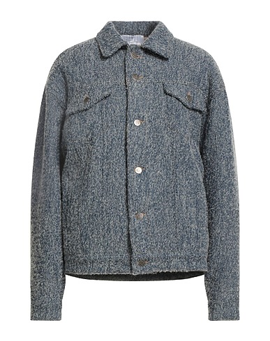 GIUSEPPE DI MORABITO Jacket Blue 63% Cotton, 16% Wool, 12% Polyester, 6% Alpaca wool, 3% Polyamide