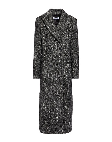 CARACTÈRE Coat Black 52% Virgin Wool, 17% Polyester, 16% Polyacrylic, 15% Wool