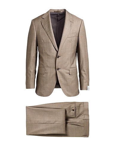 CARUSO Suits Brown 100% Wool
