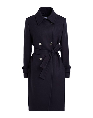 CARACTÈRE Coat Navy 80% Virgin Wool, 20% Polyamide